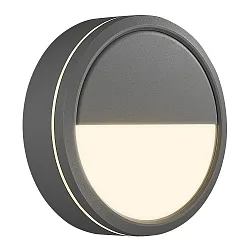 Luminaire mural d’extérieur AVA SMART LIGHT rond, programmable IP54, gris, mat gradable