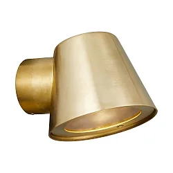 wall luminaire ALERIA GU10 IP44, brass dimmable