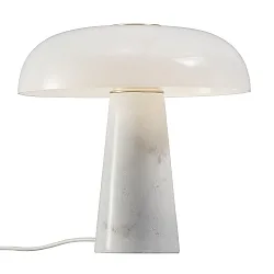 Lampe de table GLOSSY E27 IP20, scintillant, blanc opale, blanche 