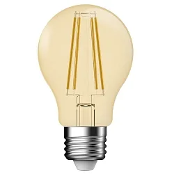 Ampoule à filament forme standard DECO A60 A60 clair E27 4,2W 400lm 2500K 360° CRI 80 gradable dégager, or gradable