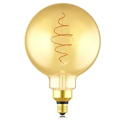 Globe de filament d'ampoule DECO G200 SPIRAL G200 clair E27 7W 600lm 2200K 360° CRI 80 gradable dégager, or gradable