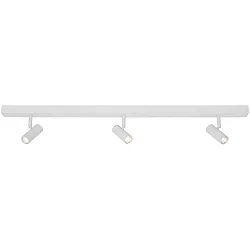 Luminaire de plafond OMARI 3 flammes IP20, mat, blanche gradable