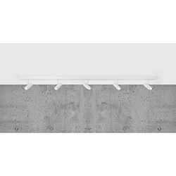 Luminaire de plafond OMARI 5 flammes IP20, mat, blanche gradable
