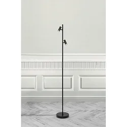 Lampadaire OMARI IP20, noir brillant gradable
