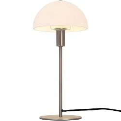 Lampe de table ELLEN 20 semi-circulaire, avec interrupteur, avec douille E14 IP20, acier brossé 