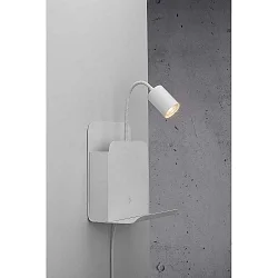 Luminaire mural ROOMI GU10 IP20 mat, noir , blanche