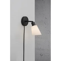 Luminaire mural MOLLI E14 IP20, mat, noir 