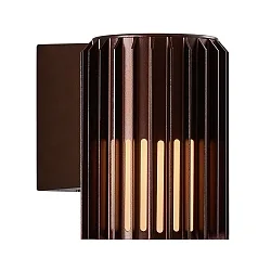 outdoor wall luminaire ALUDRA E27 IP54, seaside metallic brown dimmable