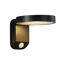 Lampe murale solaire RICA ROUND rond, avec détecteur de mouvement IP44, noir 