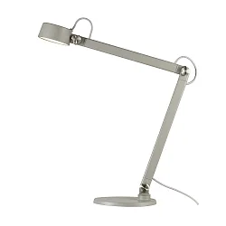 Lampe de table NOBU IP20, gris, mat, laiton gradable