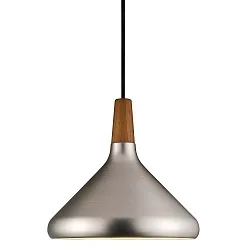 Luminaire à suspension NORI 27 E27 IP20 noir , acier brossé