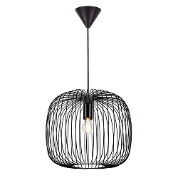 pendant luminaire BERONI 40 E27 IP20, black 