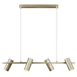 Luminaire à suspension ALANIS 4 flammes GU10 IP20, mat, laiton 