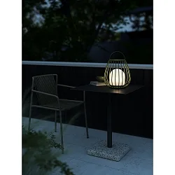 Lampe rechargeable JIM TO-GO avec interrupteur, avec connexion USB IP54, olive verte gradable