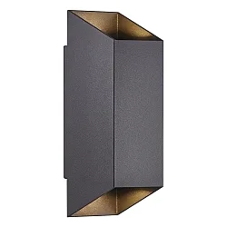 Luminaire mural d’extérieur NICO SQUARE 22 haut bas, angulaire GU10 IP54, noir gradable
