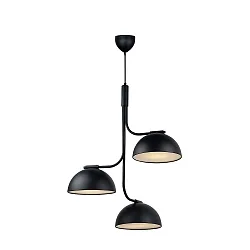 Luminaire à suspension TULLIO 3 flammes E14 IP20, noir  