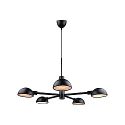 Luminaire à suspension NOMI 5 flammes E14 IP20, noir mat 