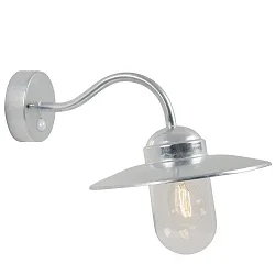 Luminaire mural d’extérieur LUXEMBOURG avec capteur E27 IP54, galvanisé gradable