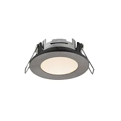 Downlight LEONIS lot de 1 IP65, nickel brossé 