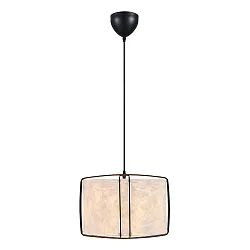 Luminaire à suspension CARDINE 35 E27 IP20, noir, blanc mat gradable