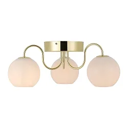 Luminaire de plafond FRANCA E14 IP20, scintillant, laiton, blanche gradable