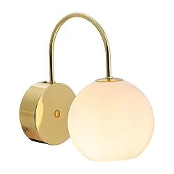 wall luminaire FRANCA E14 IP20, glossy, brass, white 