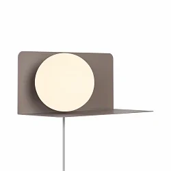 Luminaire mural LILIBETH avec interrupteur, avec tablette, en forme de boule, avec douille E14 IP20, bleu, mat 