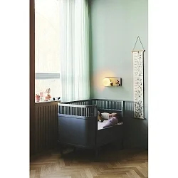 wall luminaire LILIBETH with switch, with shelf, ball shaped, with lamp socket E14 IP20, brown, mat 