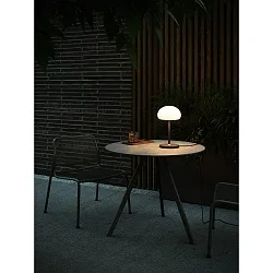Lampe de table à accu SPONGE ON A STICK IP44, gris, mat, blanche gradable