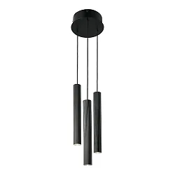 pendant luminaire VICO 3 flames GU10 IP20, black dimmable