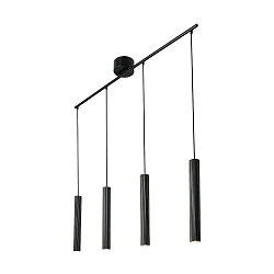 pendant luminaire VICO 4 flames GU10 IP20, black dimmable