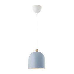 pendant luminaire GASTON direct, with lamp socket E27 IP20, blue, wood dimmable