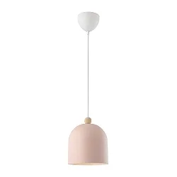 pendant luminaire GASTON direct, with lamp socket E27 IP20, wood, dusty pink dimmable