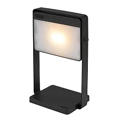 Lampe de table à accu SAULIO IP44, noir gradable