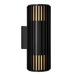 Luminaire mural d'extérieur ALUDRA DOUBLE E27 IP54, seaside noir gradable