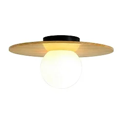 Luminaire de plafond SIONA E27 IP44, bois gradable