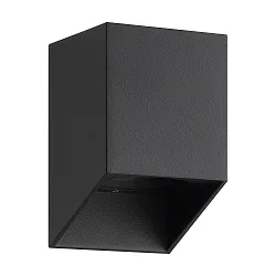 outdoor wall luminaire NICO square GU10 IP54, black matt dimmable