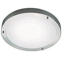 Luminaire de plafond ANCONA MAXI E27 IP44, acier brossé