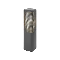 Luminaire borne SIDARA 45 angulaire, perforé, résistant à l'air marin, avec douille E27 IP44, seaside anthrazit