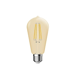 Ampoule Edison forme d'ampoule DECO ST64 ST64 clair E27 7,2W 660lm 2500K 360° CRI 80 gradable dégager, or gradable