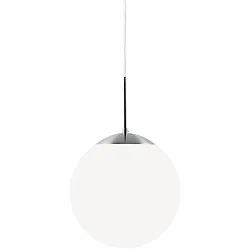 Luminaire à suspension CAFE 25 en forme de boule E27 IP20, acier brossé gradable
