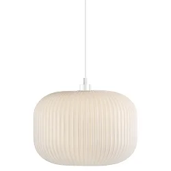 Nordlux Pendant luminaire MILFORD 30, shade Ø 30cm, height 22.7cm, pendulum 300cm, E27, opal glass