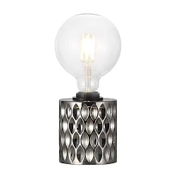 Lampe de table HOLLYWOOD cylindrique, avec interrupteur E27 IP20, gris 