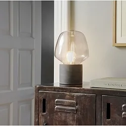 Lampe de table CHRISTINA E27 IP20, anthrazit, couleurs fumée 