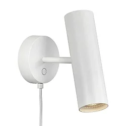 design for the people by Nordlux Wall spotlight MIB 6, GU10 max. 8W, IP20, swiveling 90°, white