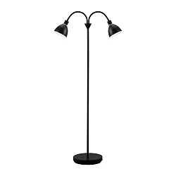 Lampadaire RAY à 2 flammes E14 IP20, noir  