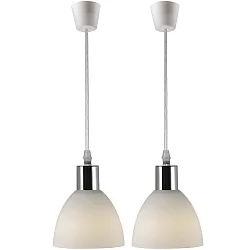 Luminaire à suspension RAY 2-KIT lot de 2 E14 IP20, chrome