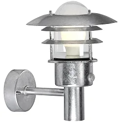 Luminaire mural d'extérieur LØNSTRUP 22 SENSOR E27 IP44, galvanisé