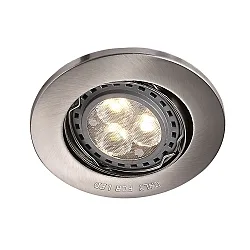 Lumière encastrée MIXIT GU10 IP23, acier brossé max. 8W