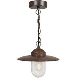 Luminaire à suspension LUXEMBOURG avec abat-jour E27 IP33, rouille gradable